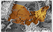 Physical 3D Map of Kabul, desaturated