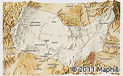 Shaded Relief 3D Map of Kabul, satellite outside