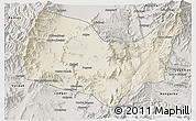 Shaded Relief 3D Map of Kabul, semi-desaturated