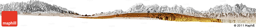 Physical Horizon Map of Kabul, lighten