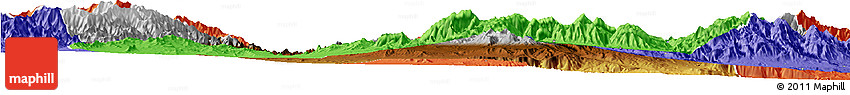 Physical Horizon Map of Kabul, political outside