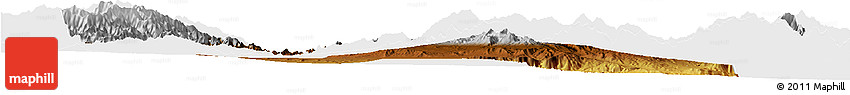 Physical Horizon Map of Kabul, single color outside