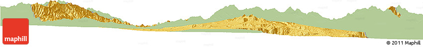 Savanna Style Horizon Map of Kabul, single color outside