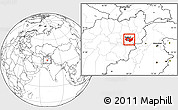 Blank Location Map of Kabul