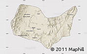 Shaded Relief Map of Kabul, cropped outside