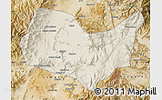 Shaded Relief Map of Kabul, satellite outside