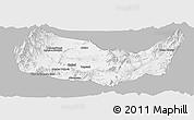 Gray Panoramic Map of Kabul, single color outside