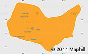 Political Simple Map of Kabul, single color outside