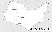 Silver Style Simple Map of Kabul, cropped outside