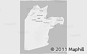 Gray 3D Map of Kandahar, single color outside