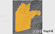Political 3D Map of Kandahar, darken, desaturated