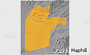 Political 3D Map of Kandahar, desaturated
