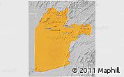 Political 3D Map of Kandahar, lighten, desaturated