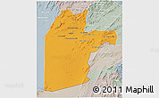 Political 3D Map of Kandahar, lighten, semi-desaturated