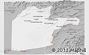 Gray Panoramic Map of Kandahar