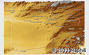 Physical Panoramic Map of Kandahar