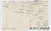 Shaded Relief Panoramic Map of Kandahar