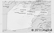 Silver Style Panoramic Map of Kandahar