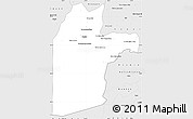 Silver Style Simple Map of Kandahar