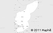 Silver Style Simple Map of Kapisa