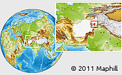 Physical Location Map of Laghman, highlighted country, within the entire country