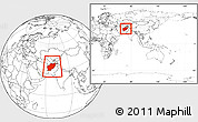 Blank Location Map of Afghanistan, within the entire continent