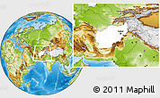 Blank Location Map of Afghanistan, physical outside