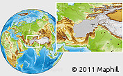 Gray Location Map of Afghanistan, physical outside