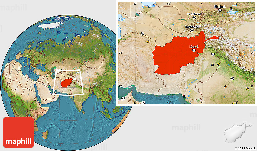 Afghanistan map world