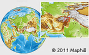 Physical Location Map of Lowgar, within the entire country