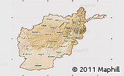 Satellite Map of Afghanistan, cropped outside