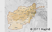 Satellite Map of Afghanistan, lighten, desaturated