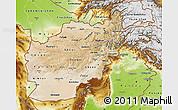 Satellite Map of Afghanistan, physical outside