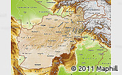 Satellite Map of Afghanistan, physical outside, satellite sea