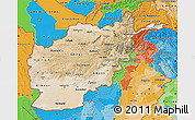 Satellite Map of Afghanistan, political outside, satellite sea