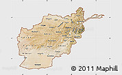 Satellite Map of Afghanistan, single color outside