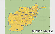 Savanna Style Map of Afghanistan, single color outside