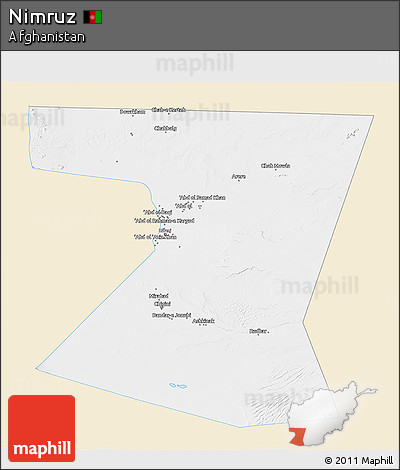 Classic Style 3D Map of Nimruz, single color outside
