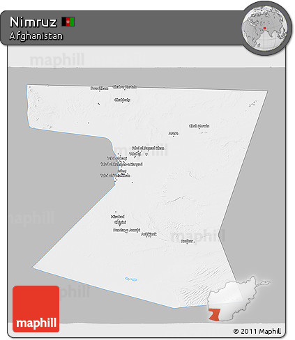 Gray 3D Map of Nimruz, single color outside