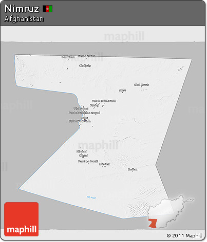 Gray 3D Map of Nimruz, single color outside