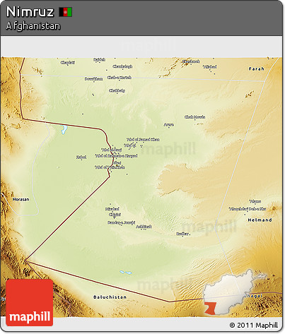 Physical 3D Map of Nimruz
