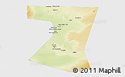 Physical 3D Map of Nimruz, single color outside