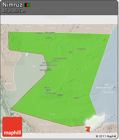 Political 3D Map of Nimruz, lighten, semi-desaturated