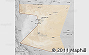Satellite 3D Map of Nimruz, desaturated