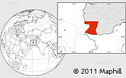 Blank Location Map of Nimruz, highlighted country