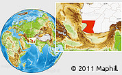 Physical Location Map of Nimruz, highlighted country