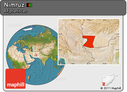 Satellite Location Map of Nimruz