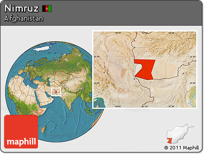 Satellite Location Map of Nimruz