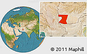 Satellite Location Map of Nimruz