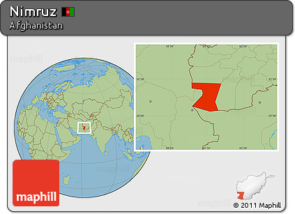 Savanna Style Location Map of Nimruz